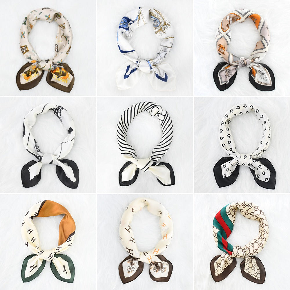 Silk Scarf Women's Sunscreen Beach Imitation Silk Versatile Silk Scarf Neckband