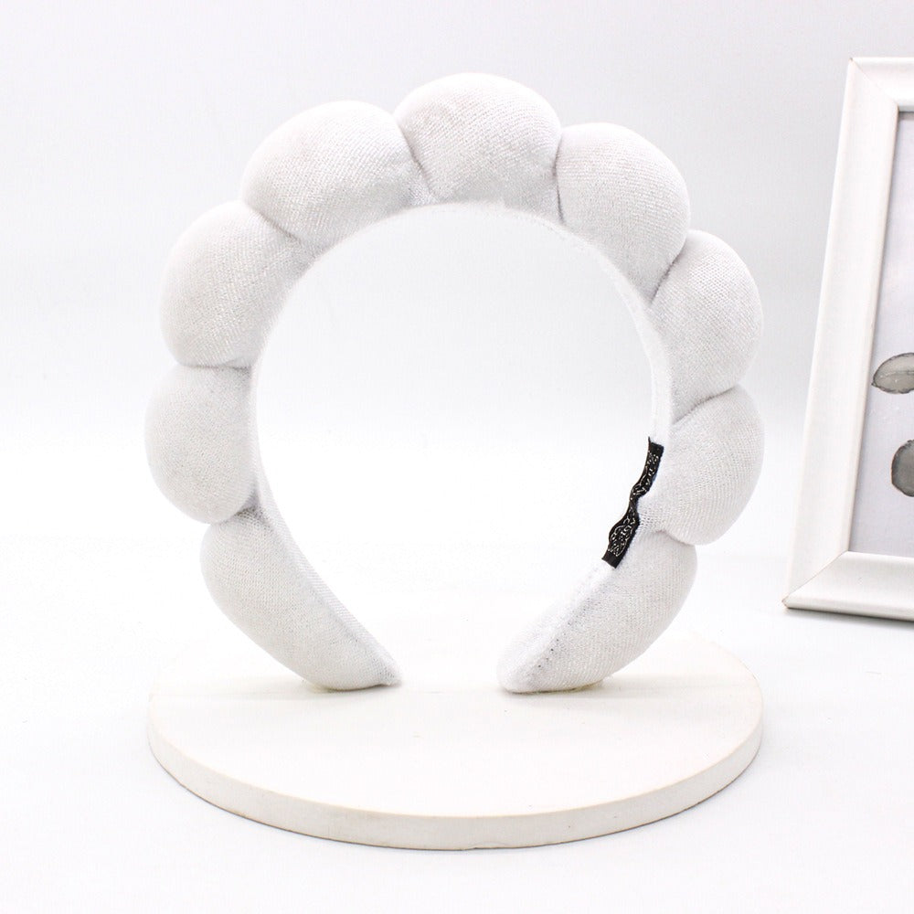 Sponge Fried Dough Twists headband female headdress hair ornament high skull top cloud headband