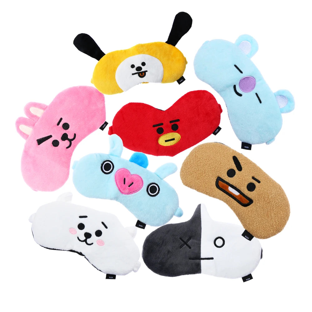 PC Cute Kpop BTS Bangtan Boys Rest Sleep Mask BT21 Suga TATA Chimmy RJ Cooky EyeShade Eye Masks Patch Eyes Care Tools