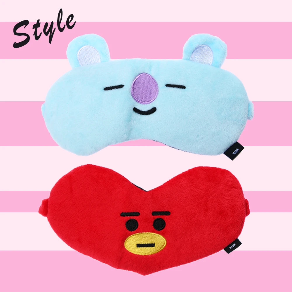 PC Cute Kpop BTS Bangtan Boys Rest Sleep Mask BT21 Suga TATA Chimmy RJ Cooky EyeShade Eye Masks Patch Eyes Care Tools