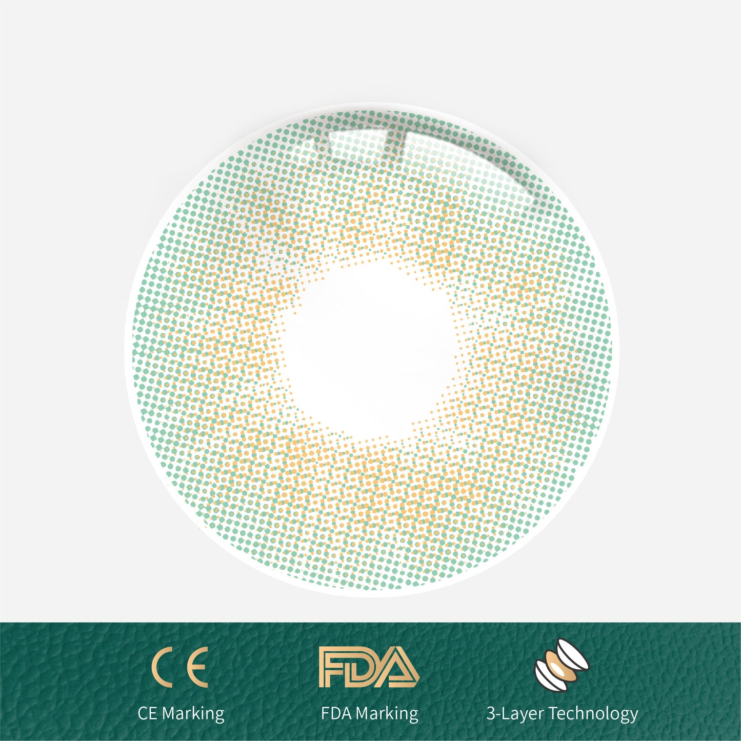 1PCS FDA Certificate Eyes Beautiful Pupil Colorful Girl Cosplay Contact Lenses Green