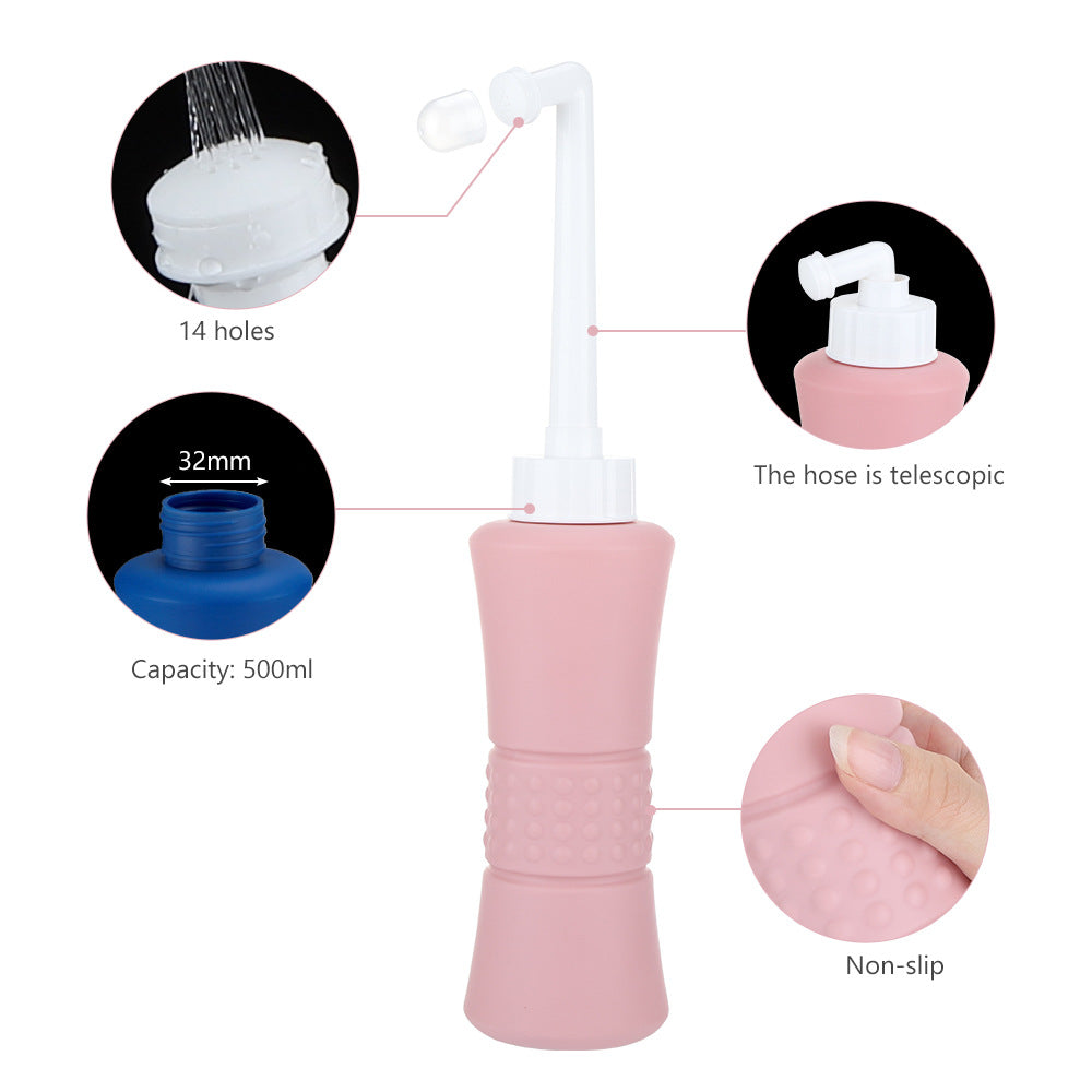 500ml Portable Cleaning Irrigator Female Private Parts Maintenance Personal Hygiene Gynecological Cleaning Protective Equipment