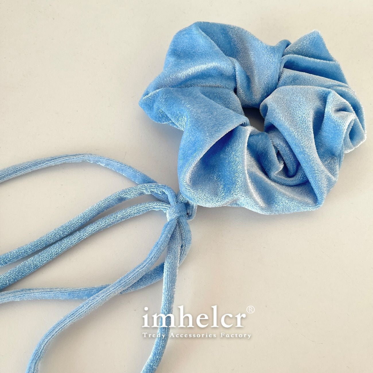 Vintage Velvet Long Ribbon Bow Large Intestine Hair Loop Head Rope Female