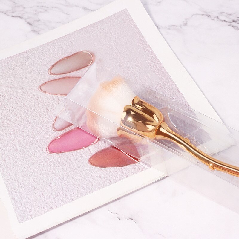 Flower Nail Brush For Manicure Rose Nail Art Brush Nail Accesories Tools Popular Round Small Gel polish Dust Cleaning Brushes