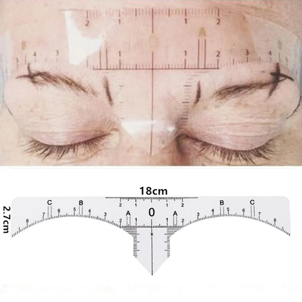 10pcs Tattoo accesories Disposable Microblading Makeup Brow Measure Eyebrow Guide Ruler Permanent Tools
