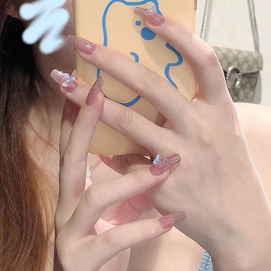 Aurora Butterfly Manicure Wearing Nail Detachable Nail Patch Nail Patch Nail Patch Ballet Nail Coffin Nail