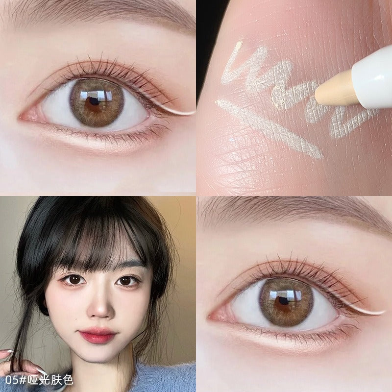 1Pcs  Diamond Glitter Eyeshadow Liner Pencil Face Makeup Highlighter Long lasting Matte Pink Silkworm Champagne Gold Eyeliner Pen