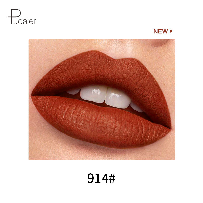 Pudaier 18 Color Mini Capsule Lip Glaze Velvet Fog Color Non-Stick Cup Smooth Matte