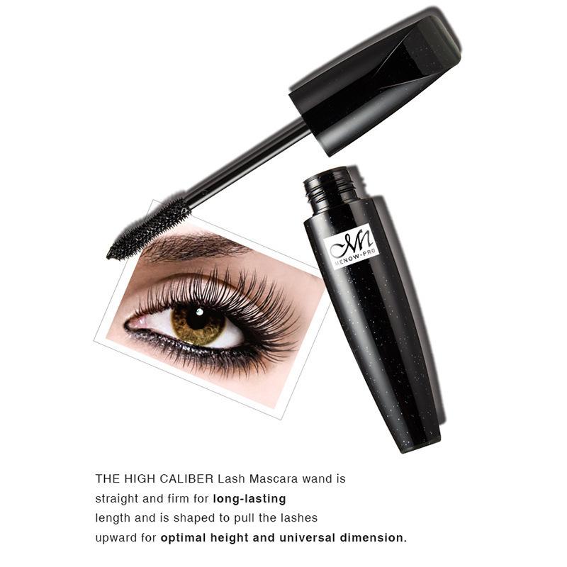 MENOW Cosmetics Black Mascara Waterproof Thick Long Lock Color Lasting Flat Brush Head Mscarasa  M302