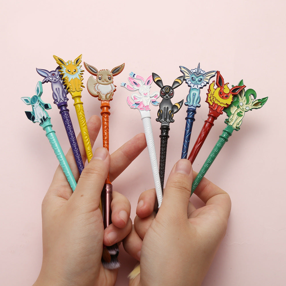 Pikachu Makeup Brush Pokemon Anime Pikachu Peripheral Powder Eyeshadow Brush Makeup