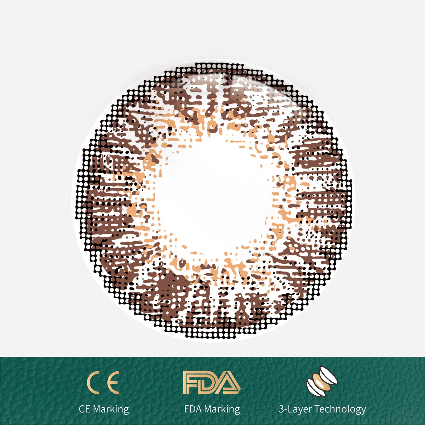 1Pcs FDA Certificate Eyes Beautiful Pupil Colorful Girl Cosplay Contact Lenses Brown