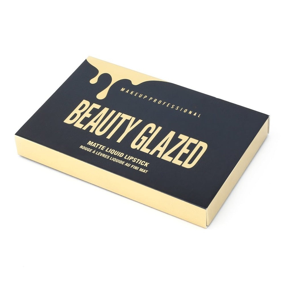 BEAUTY GLAZED 6pcs/Set Portable Professional Makeup 6 Colors Matte Liquid Lipstick Beauty Glazed Lip Gloss Kit HOT SELLING