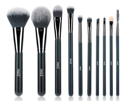 MSQ 10pcs Rose Gold/Balck Professional Makeup Brush Set Powder Foundation Concealer Cheek Shader Make Up Tools