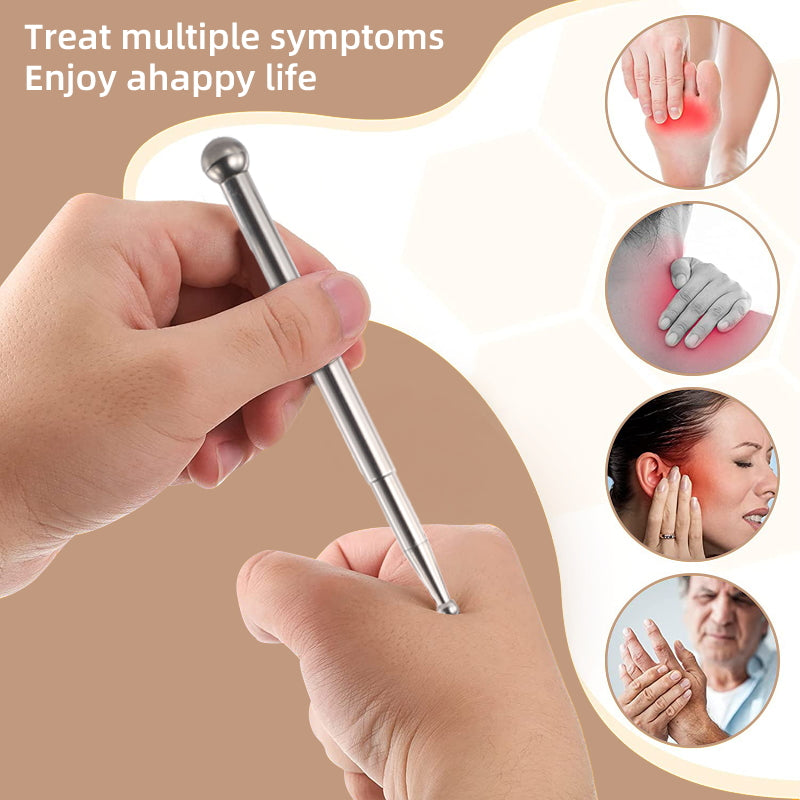 New Facial Acupuncture Stick To Dredge Meridians And Tendons Stainless Steel Telescopic Acupuncture Pen Tool Massage Stick