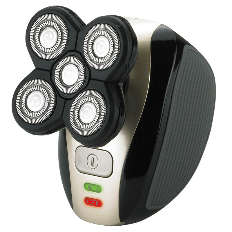 Multifunctional 5-Head Shaver Rechargeable Razor Water Washing Bald Head Machine Five-In-One Razor