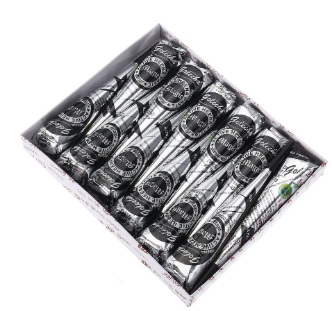 Golecha  12PCS 25g Natural Black Mehndi Henna Cones Indian Henna Tattoo Paste For Temporary Tattoos