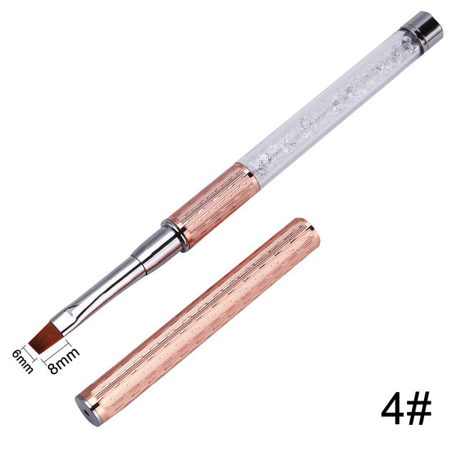 Monja Nail Art Metal Acryl Liquid Powder Carving UV Gel Extension Builder Franse Bloem Streep Schilderij Tekening Liner Brush