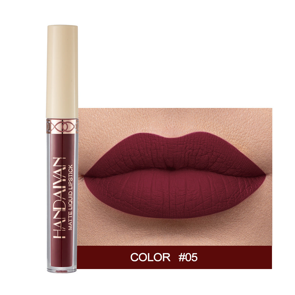 HANDAIYAN Popular Matte Matte Velvet 12 Colors Lip Gloss Liquid Lipstick Lip Glaze
