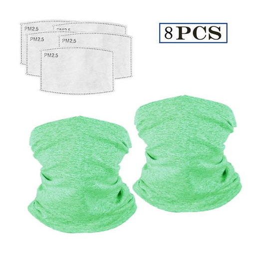 Scarf Bandanas Neck Gaiter with Safety Carbon Filters Multi-purpose Face Cover For Men women Sports/Outdoors