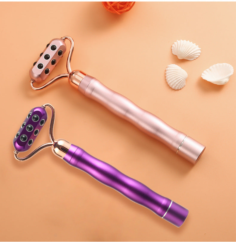 New Electric Germanium Particle Massager 18 Germanium Stone Roller Beauty Stick Lift And Tighten Magnet Face Beauty Stick