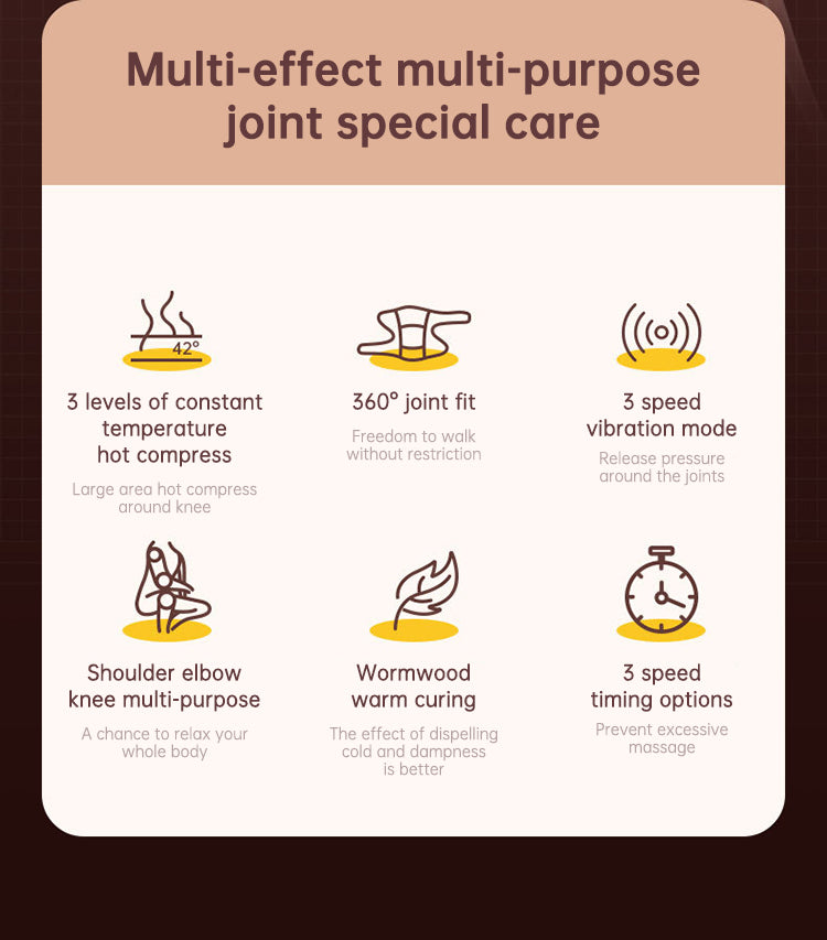 Electric heating knee massage instrument, vibration moxibustion, shoulder and elbow joint pain, hot compress knee massager for old cold legs