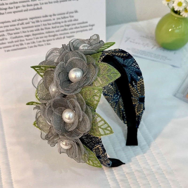 Fashionable handmade fabric exaggerated flower headwear