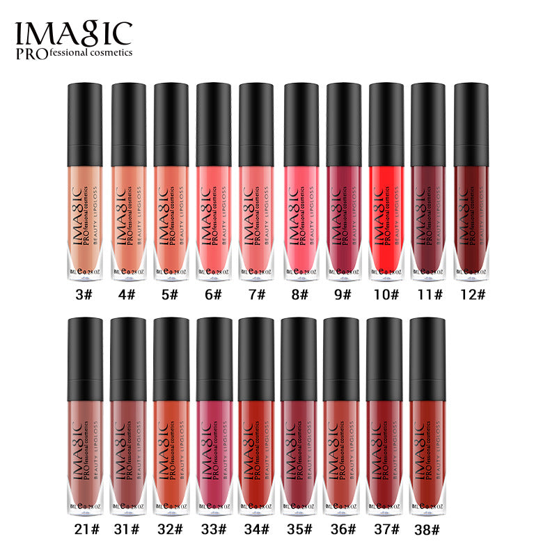 IMAGIC Non Stick Cup Matte Lip Gloss Moisturizing And Long Lasting Non Discoloring Lipstick Lip Glaze Biting Lip Makeup