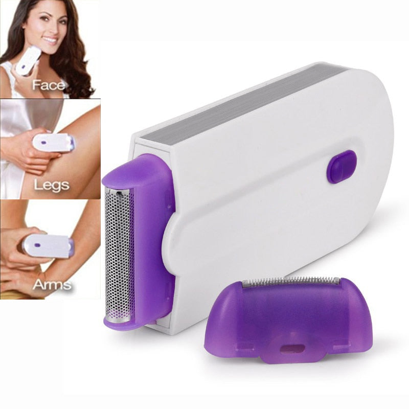 Electric Women Shaver Hair Remover Smooth Touch Painless Hair Free Sensor Light Safely Depilator USB