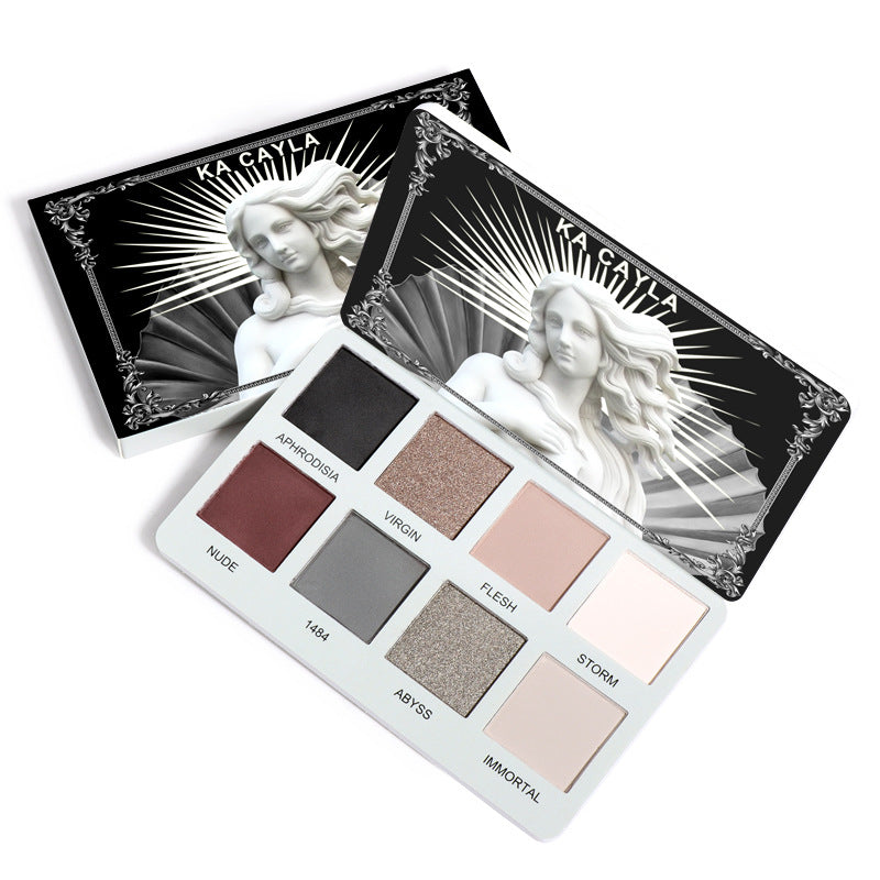 KA CAYLA 8 Colors Eyeshadow Palette EVA Matte Pearl Glitter Eyeshadow Palette