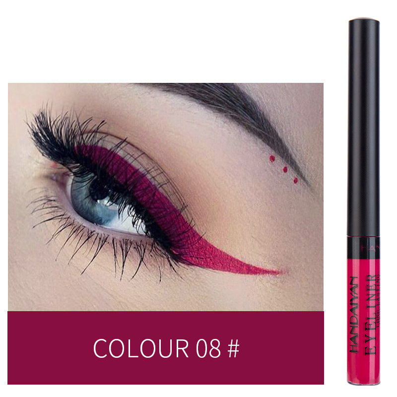 HANDAIYAN 12 Color Matte Color Liquid Eyeliner Long Lasting Non-Smudge Liquid Eye Shadow