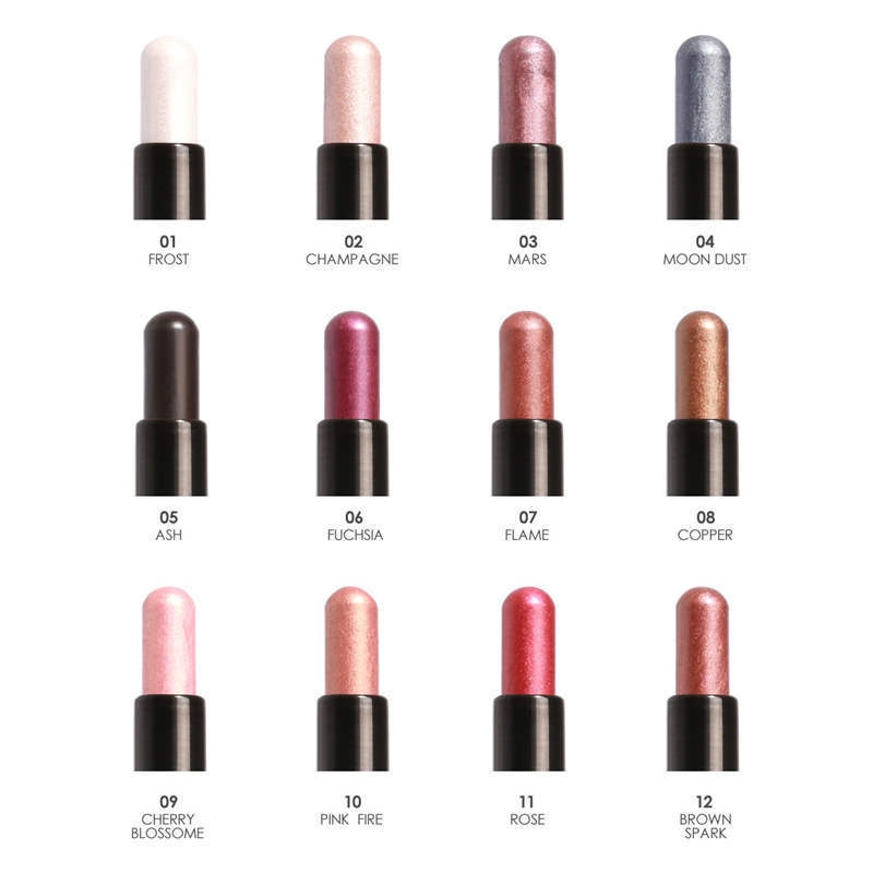FOCALLURE 12 Colors Eyeshadow Sticker Cosmetics Shadows Pencil Eyeliner Highlighter Shimmer Pigment Professional Female Makeup