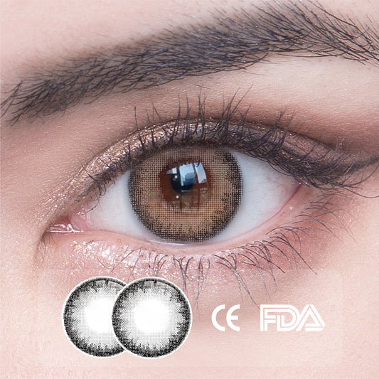 1Pcs FDA Certificate Eyes Beautiful Pupil Colorful Girl Cosplay Contact Lenses Gray(0-600Â°)
