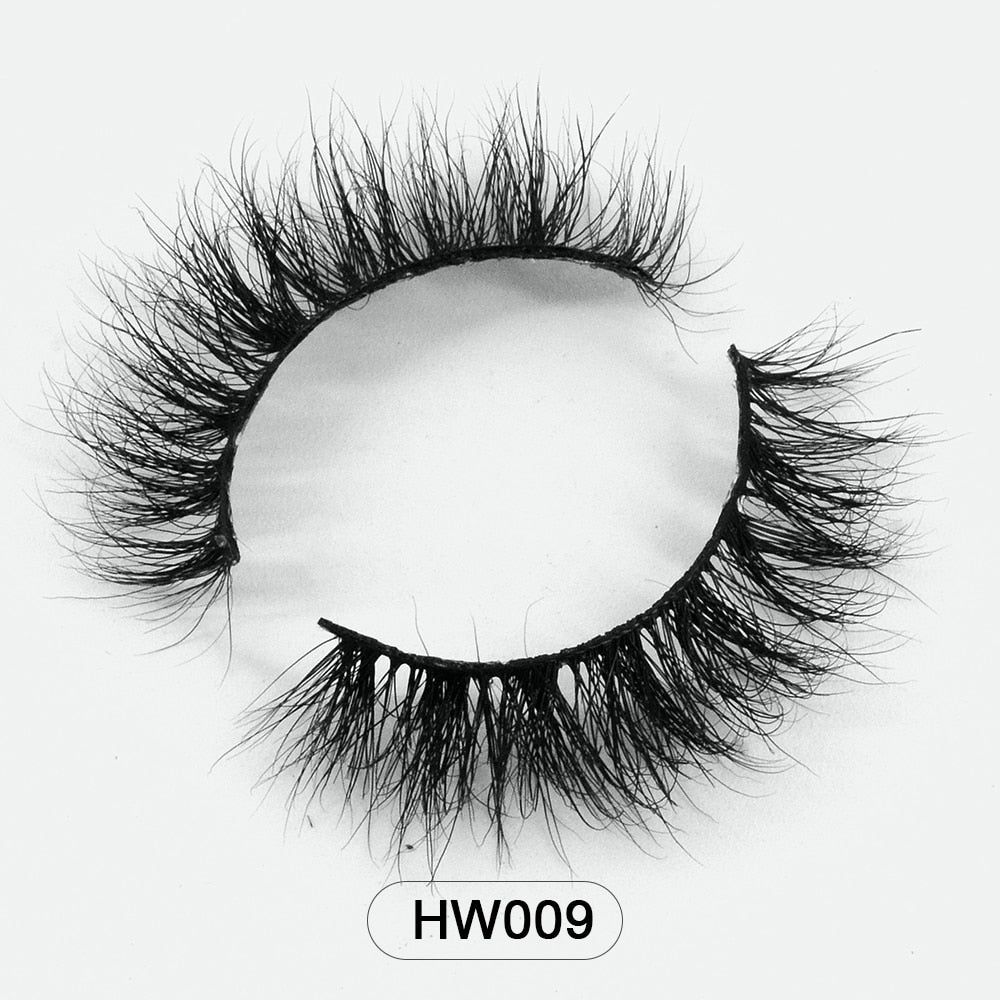 HZJY natural wispy volume 3d mink lashes makeup eyelashes false lashes mink eyelashes with soft band