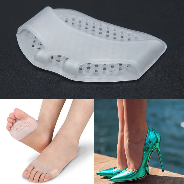 1Pair Silicone heel pad Soft Forefoot Half Yard Pads Invisible High Heel Shoes Slip Resistant Half Yard Pads Foot Care Tools
