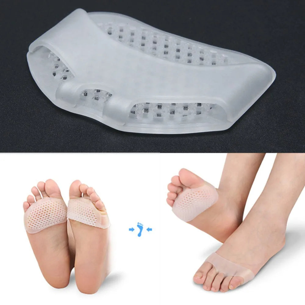 1Pair Silicone heel pad Soft Forefoot Half Yard Pads Invisible High Heel Shoes Slip Resistant Half Yard Pads Foot Care Tools
