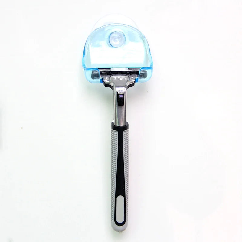 Wall-Sucking Razor Stand Toothbrush Shaver Cap Holder Bathroom Shower Razor Holder good