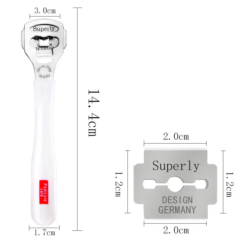 Stainless Steel Callous Knife Feet Dead Hard Skin Cutter Remover Foot Care Scraping Cuticle Knife Shaver Pedicure Tool