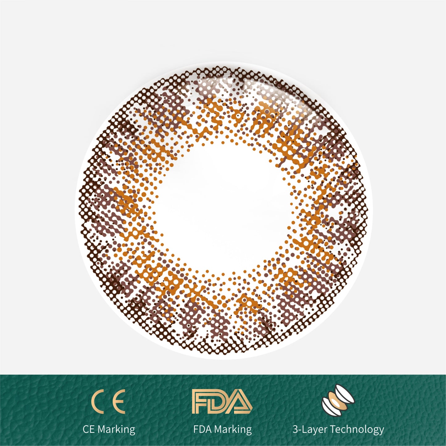 1Pcs FDA Certificate Eyes Beautiful Pupil Colorful Girl Cosplay Contact Lenses Brown(0-600Â°ï¼‰