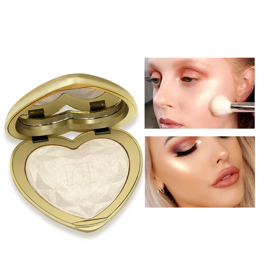 D.S.M Professional Highlighter Makeup Face Powder Highlighting Concealer Cosmetics Eyes Glow Kit Palette Bronzer and Highlighter