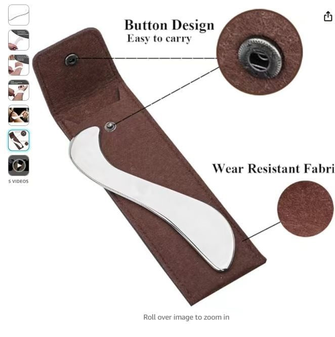 304 stainless steel fascia knife for loosening muscle tissue, scraping and relaxing S-shaped fascia knife for facial metal plate