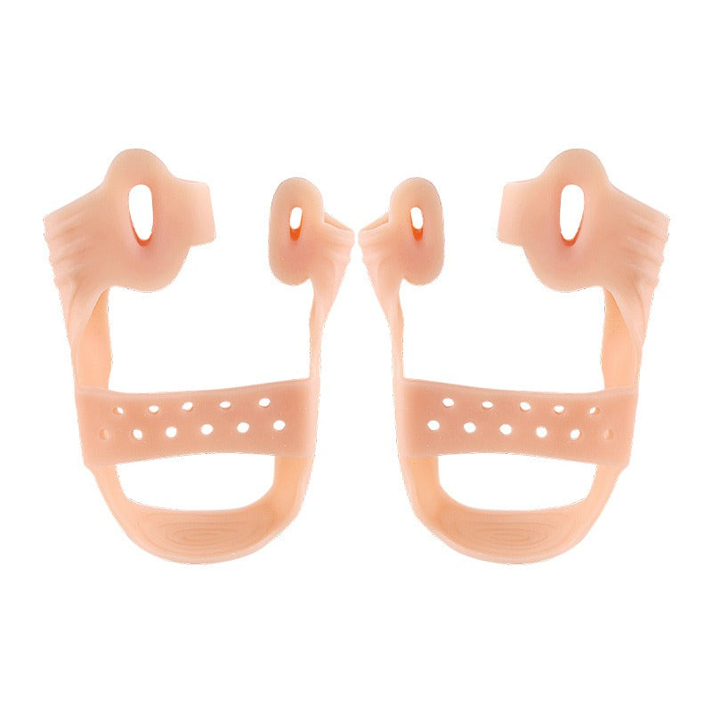 Thumb eversion tension band with double hole large foot bone overlapping toe splitter, flexible and wear-resistant small toe ela