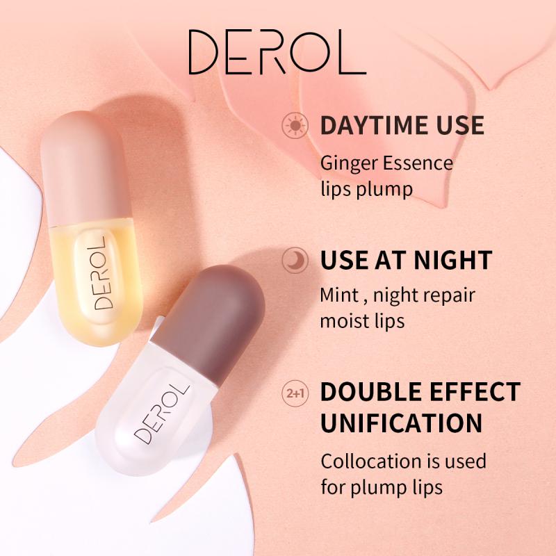 DEROL Ginger Mint Lip Plumping Liquid Plump and Increase Moisturizing and Moisturizing Lip Set Box Lip Plumping Lip Enhancer