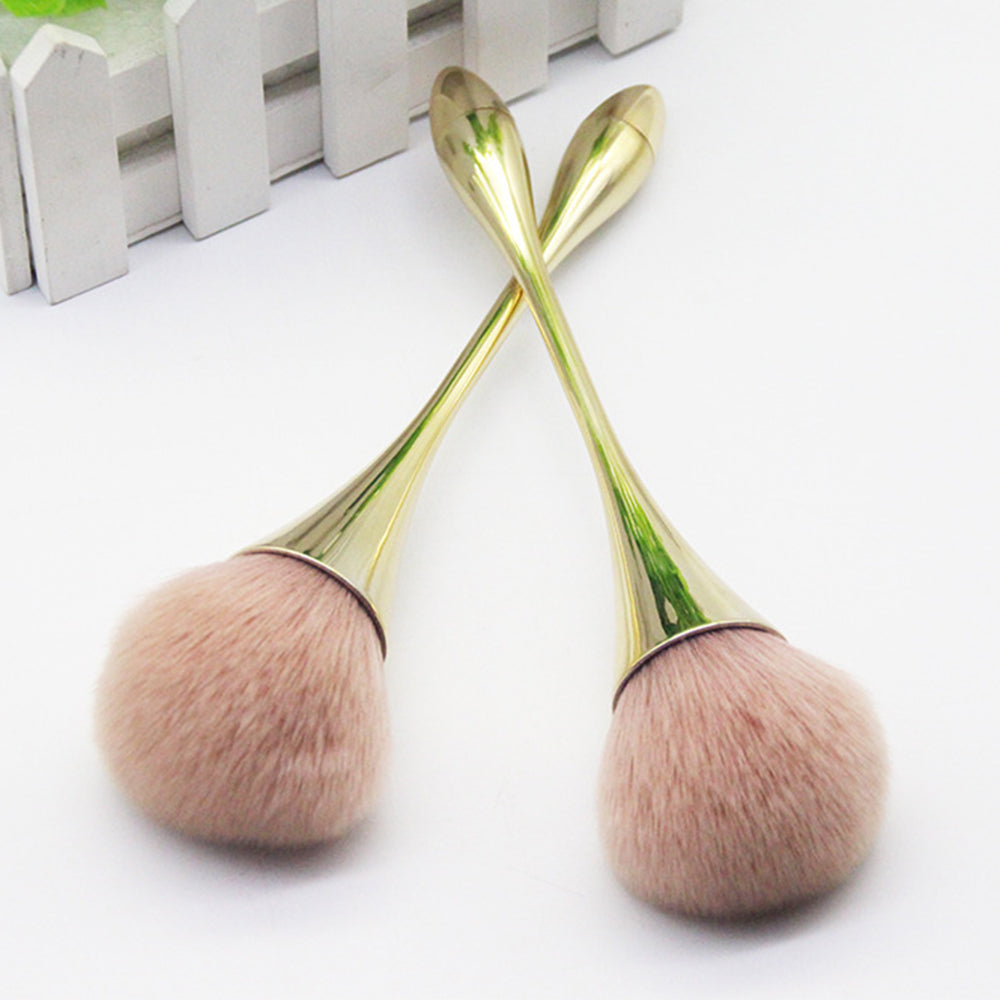 Gold Color Makeup Powder Big Brush Kabuki Brush Synthetic Hair BB Cream Foundation Brush Powder Makeup Beauty Tool Brushes