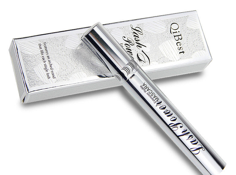 Makeup Qibest Silver Tube Big Eye Mascara Slender Curling Waterproof Not Smudge
