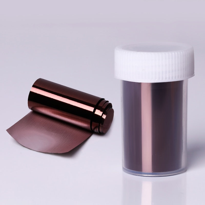 Pink Gold Sliver Nail Foils Sparkly Sky Glitter Marble Nail Art Transfer Stickers Slider Paper Nail Art Manicures Decoration