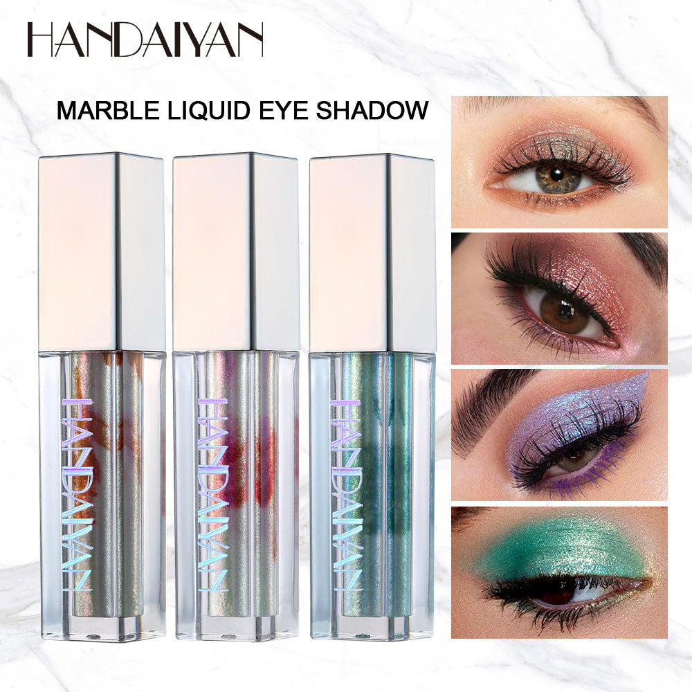 HANDAIYAN Eye Shadow Marble Liquid Eye Shadow Color Shine Diamond Chameleon Pearl Liquid Eye Shadow