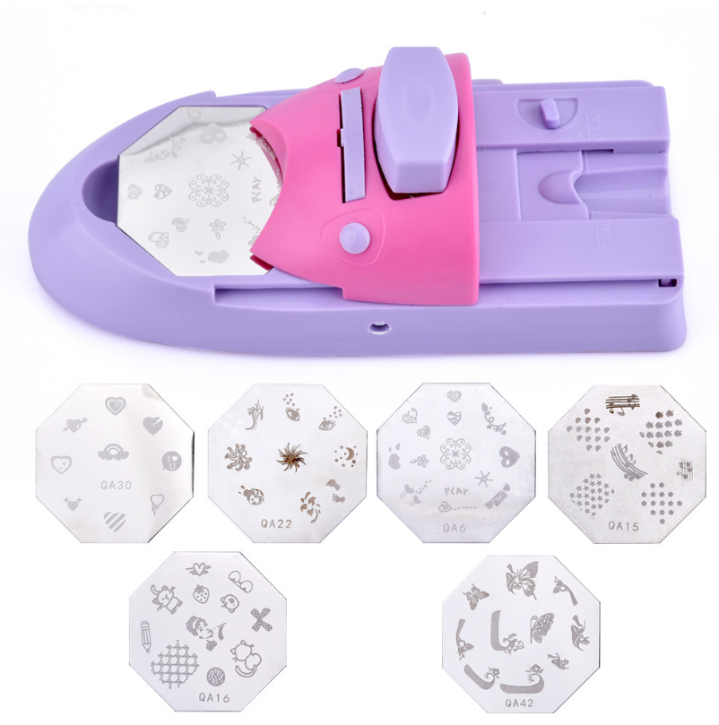 Beauty DIY Nail Art Stamping Printing Machine Nail Art Printer Drawing Nail Printer+6Nail Image Plate