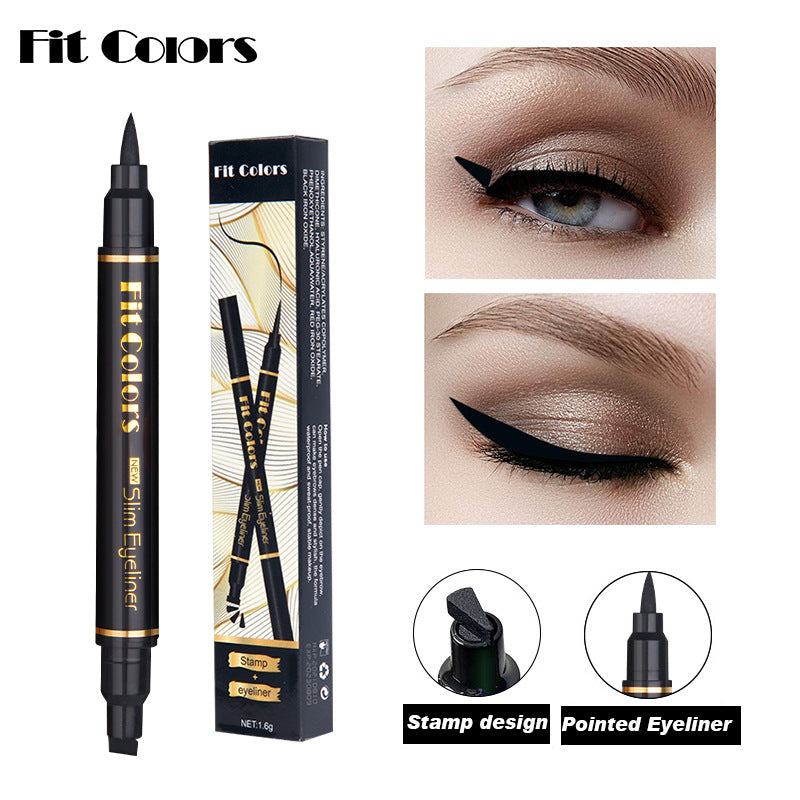 Fit Colors Double Headed Triangle Wing Seal Waterproof, Sweat-Proof And Non Smudged Liquid Eyeliner