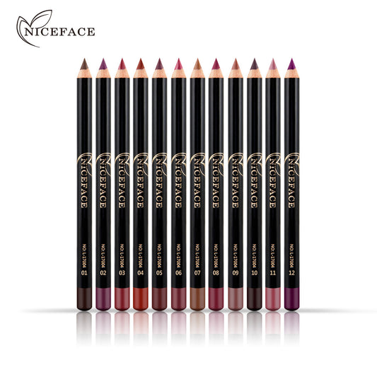 NICEFACE Nude Matte Lipstick Pencil Retouching Waterproof Lip Liner
