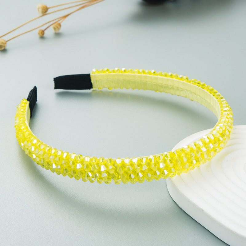 Fish Line Braided String Crystal Hair Band Korean Temperament Senior Sense Wash Face Headband